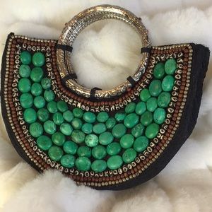 Malachite Demilune Custom Handbag